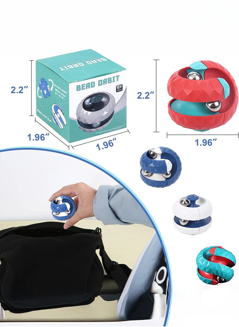 null - Explore the fun of diamond patterned ball track ball gyro Rubik's Cube,stress relieving fingertip toy,available in four colors - Image 1