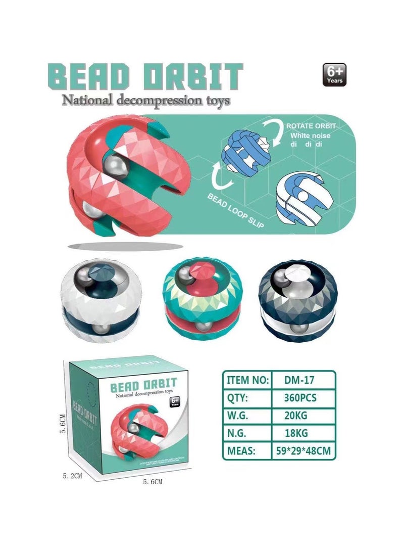 null - Explore the fun of diamond patterned ball track ball gyro Rubik's Cube,stress relieving fingertip toy,available in four colors - Image 1