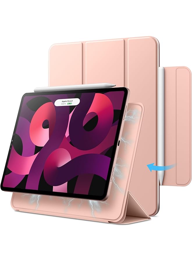 جي تيك جراب مغناطيسي لجهاز iPad Air 11 بوصة M2 (2024) وiPad Air 5 4 (2022 2020 5Th 4Th 10.9 بوصة) وiPad Pro 11 (2018) غطاء لوحي رفيع بملحق مغناطيسي (ذهبي وردي) - Image 1