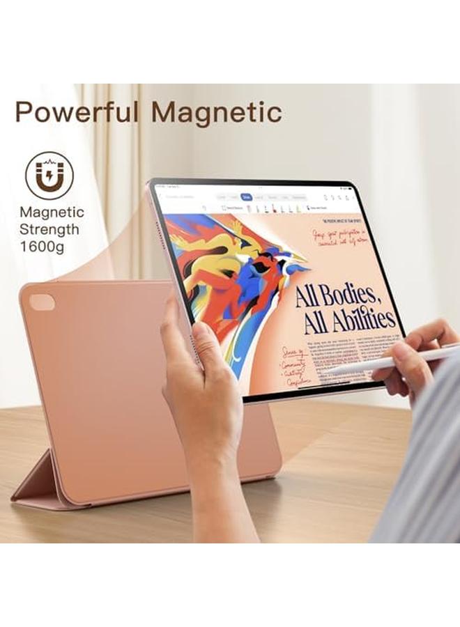 جي تيك جراب مغناطيسي لجهاز iPad Air 11 بوصة M2 (2024) وiPad Air 5 4 (2022 2020 5Th 4Th 10.9 بوصة) وiPad Pro 11 (2018) غطاء لوحي رفيع بملحق مغناطيسي (ذهبي وردي) - Image 3