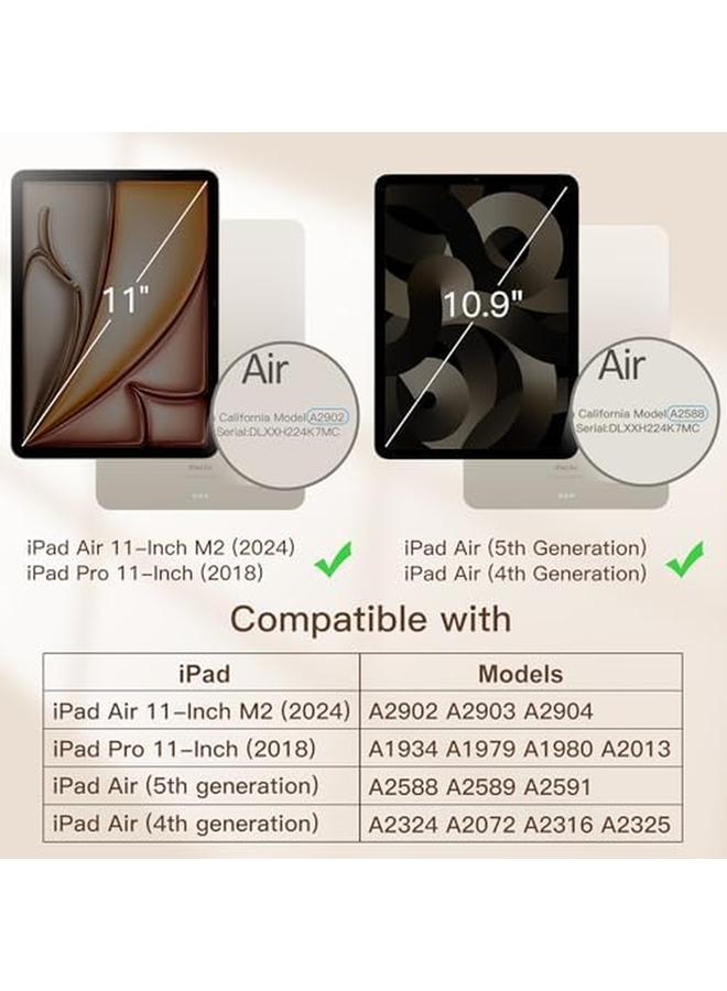 جي تيك جراب مغناطيسي لجهاز iPad Air 11 بوصة M2 (2024) وiPad Air 5 4 (2022 2020 5Th 4Th 10.9 بوصة) وiPad Pro 11 (2018) غطاء لوحي رفيع بملحق مغناطيسي (ذهبي وردي) - Image 2