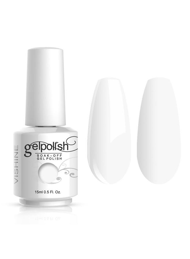 Vishine طلاء أظافر جل احترافي UV LED قابل للإزالة لون جل طلاء أظافر صالون أبيض نقي (1433) - Image 1