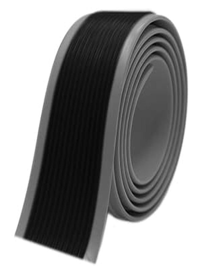 Drofail 6 Cm Width Step Protector EdgeRubber Safety Strip Anti Slip with Self Adhesive for Indoor Hospital School Office Use (Black Color) (5) - Image 1