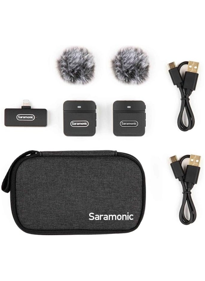 Saramonic Saramonic Blink100 B4 Wireless Lavalier Microphone for iPhone Smartphone, 10h Battery, 164ft Transmission, Gain Control Lightning Wireless Lapel Mic for Live Streaming Video Conference Recording  - Image 1