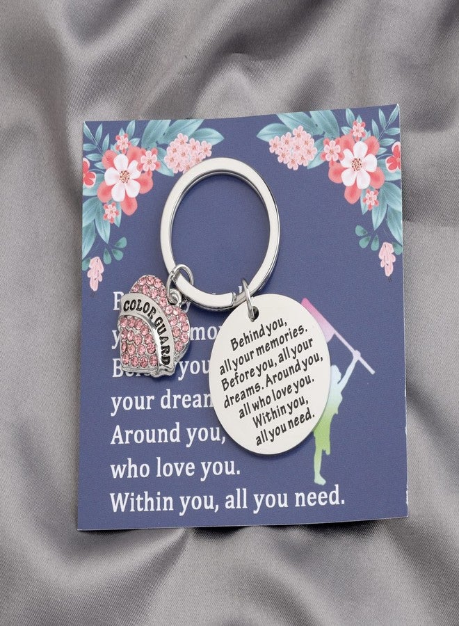 FEELMEM Flag Charm Jewelry Behind You All Your Memories Color Guard Keychain Color Guard Senior Grad Jewelry Gift(Color Guard-ky) - Image 4