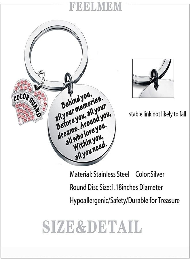 FEELMEM Flag Charm Jewelry Behind You All Your Memories Color Guard Keychain Color Guard Senior Grad Jewelry Gift(Color Guard-ky) - Image 5