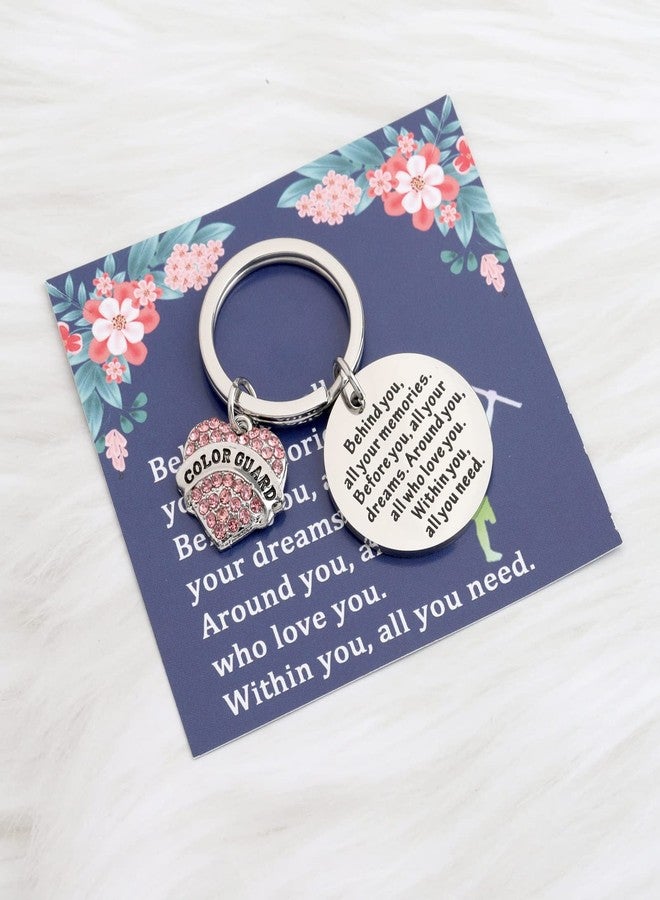 FEELMEM Flag Charm Jewelry Behind You All Your Memories Color Guard Keychain Color Guard Senior Grad Jewelry Gift(Color Guard-ky) - Image 3