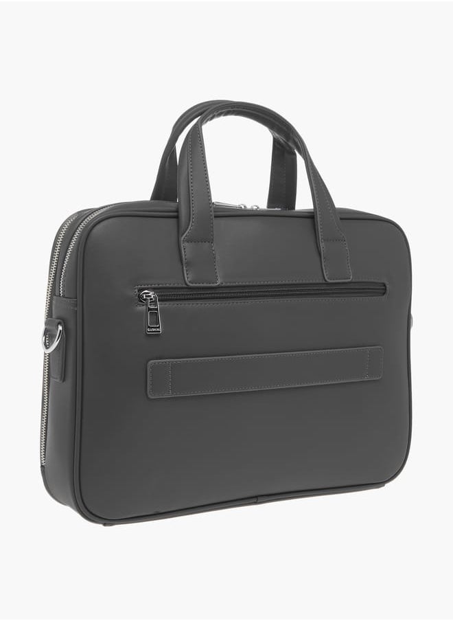 DUCHINI Men's Panelled Laptop Bag with Handles and Detachable Strap  - Image 3