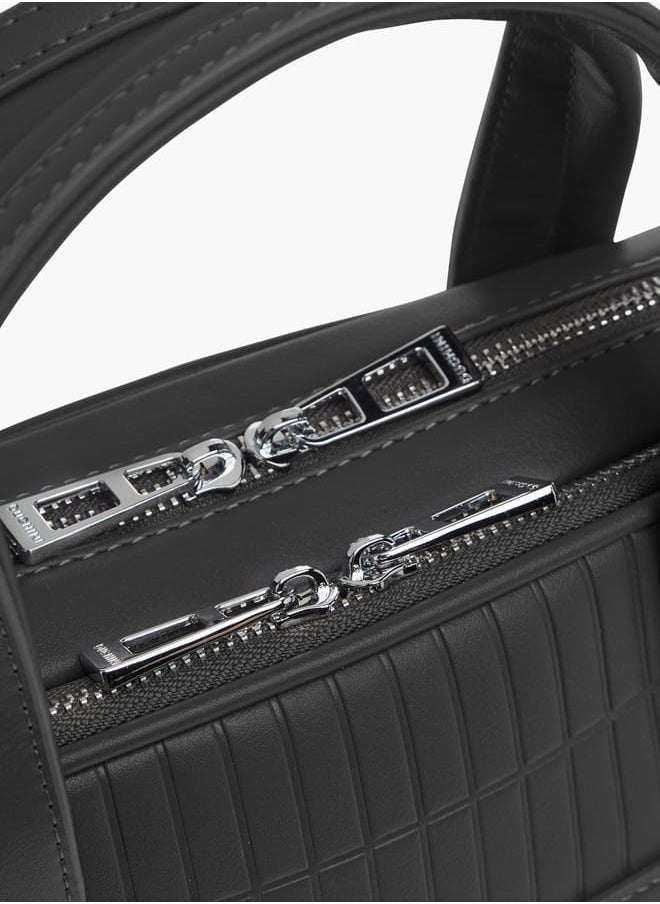 DUCHINI Men's Panelled Laptop Bag with Handles and Detachable Strap  - Image 5