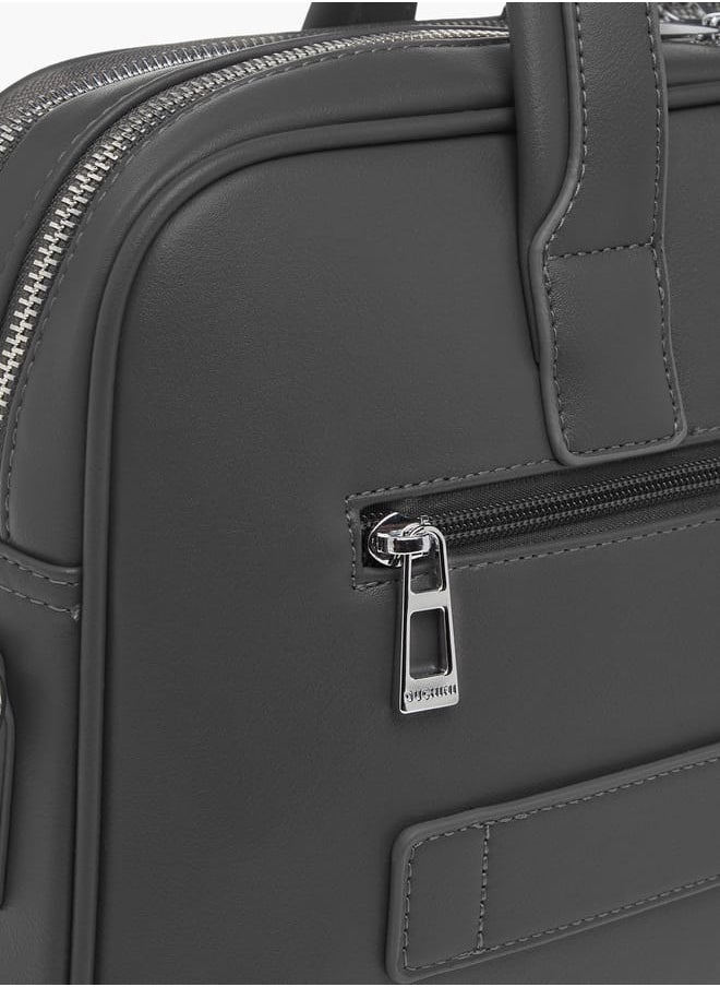 DUCHINI - Men's Panelled Laptop Bag with Handles and Detachable Strap - Image 1