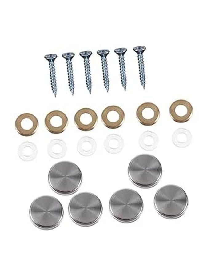 24Pcs Stainless Steel Mirror Nails Decorative Cover Screws For Furniture Fixing - Image 1
