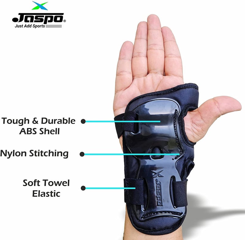 Jaspo Secure Hybrid Professional Protective Gear Set (Knee/Elbow/Wrist Guard) for Skateboarding, Roller Skating, Inline Skating, Cycling and Other Sports Kids, Boys and Girls - Image 4