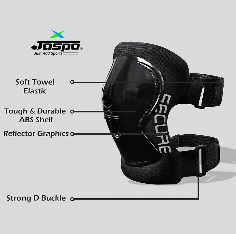Jaspo Secure Hybrid Professional Protective Gear Set (Knee/Elbow/Wrist Guard) for Skateboarding, Roller Skating, Inline Skating, Cycling and Other Sports Kids, Boys and Girls - Image 3