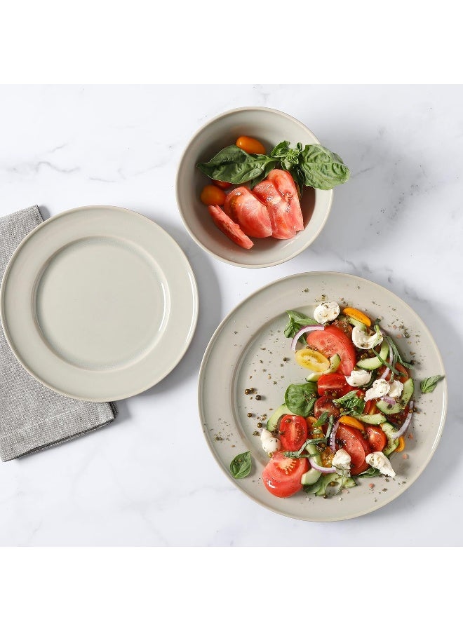 Martha stewart Martha Stewart Portillo 12 Piece Reactive Stoneware Dinnerware Set Sharkey Gray  - Image 2