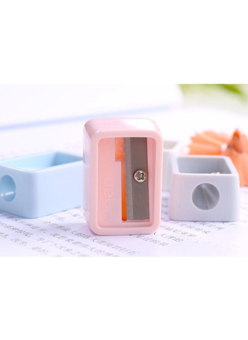 Huitich Mini Single-Hole Pencil Sharpener Set \48 Pcs Assorted Colors  - Image 4
