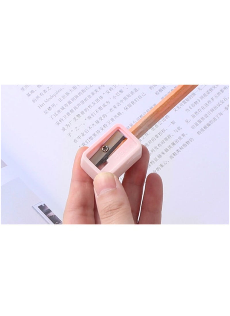 Huitich Mini Single-Hole Pencil Sharpener Set \48 Pcs Assorted Colors  - Image 3