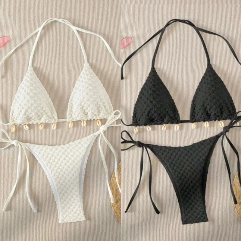 Spot 2024 and New Bikini Bikini Special Fabric Split Swimsuit Swimsuit Women''s Outer Singles Sexy - Image 2
