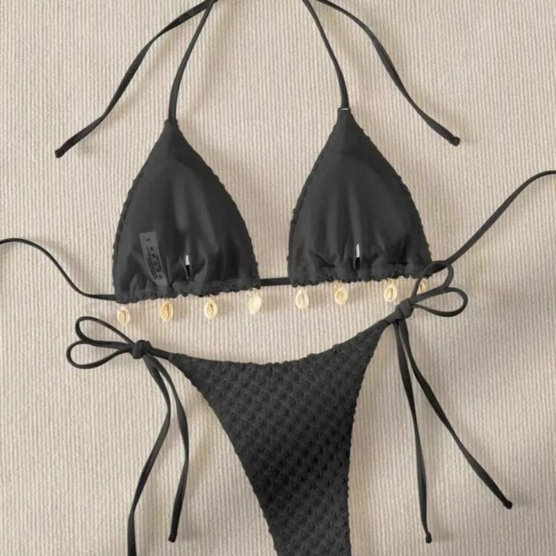 Spot 2024 and New Bikini Bikini Special Fabric Split Swimsuit Swimsuit Women''s Outer Singles Sexy - Image 4