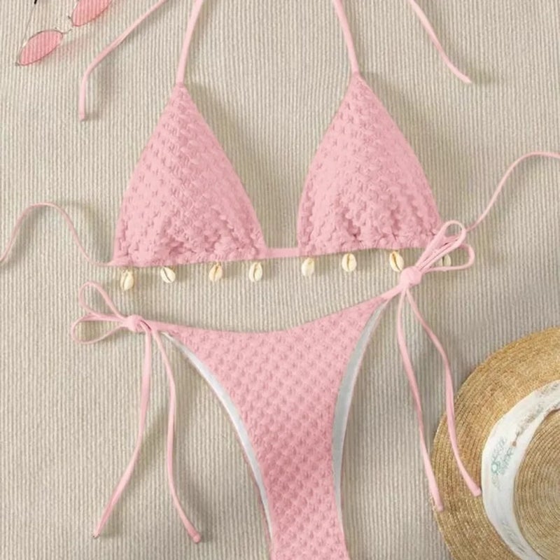 Spot 2024 and New Bikini Bikini Special Fabric Split Swimsuit Swimsuit Women''s Outer Singles Sexy - Image 5