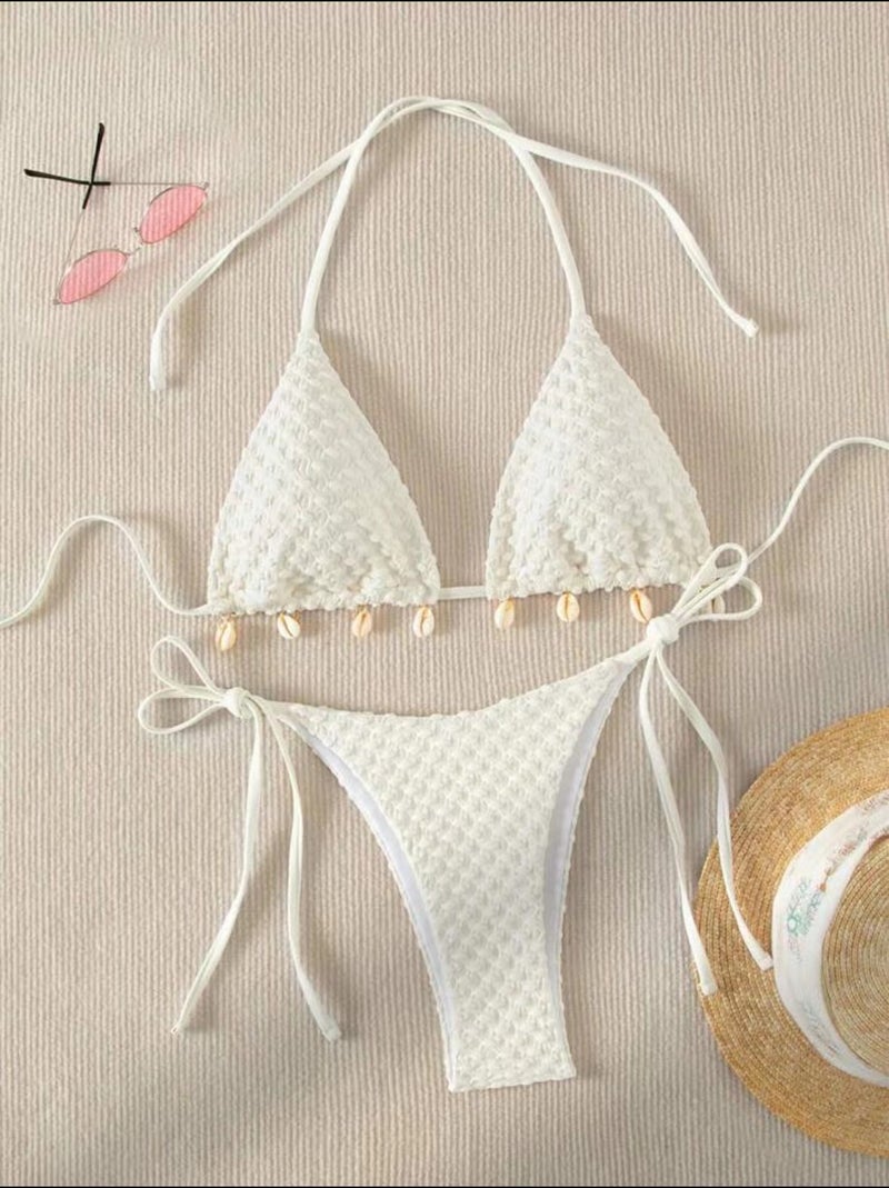 Spot 2024 and New Bikini Bikini Special Fabric Split Swimsuit Swimsuit Women''s Outer Singles Sexy - Image 1