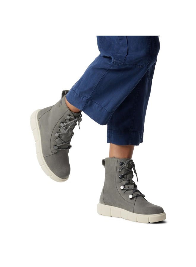 SOREL Women's Explorer lll Joan Waterproof Boot, Quarry/Chalk, 38 EU - Image 2