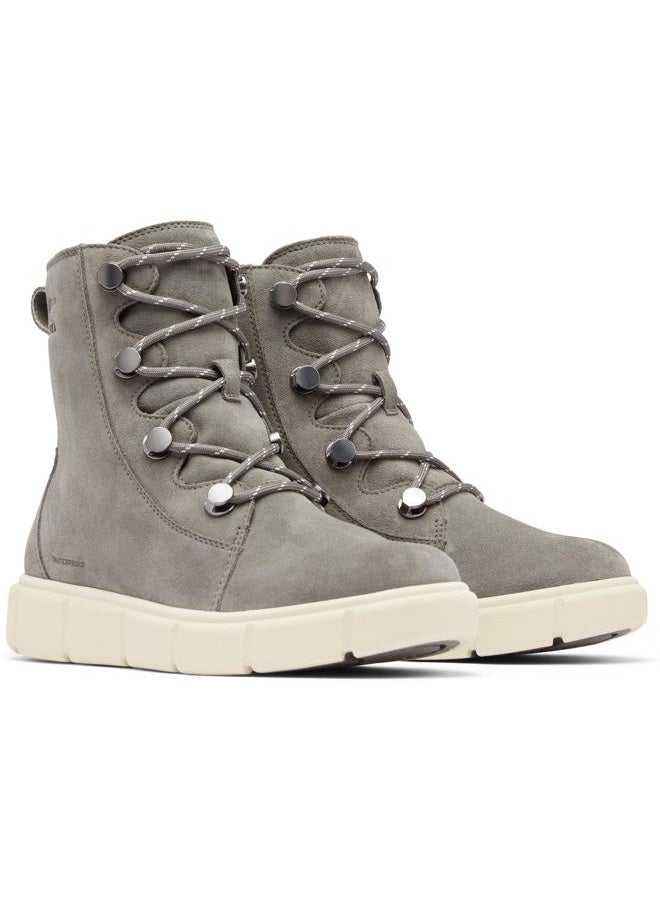 SOREL Women's Explorer lll Joan Waterproof Boot, Quarry/Chalk, 38 EU - Image 3
