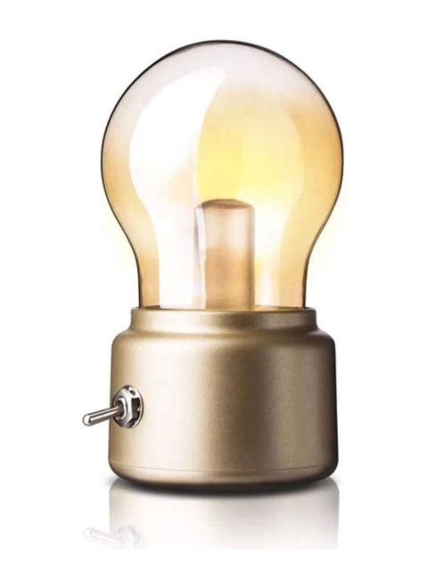 LED desk lamp and charger, yellow