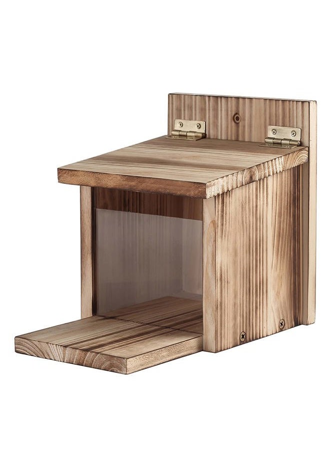 Freezing point Wooden Squirrel Feeder Picnic Table Food Feeder for Outside House Backyard Funny Gifts - Image 1