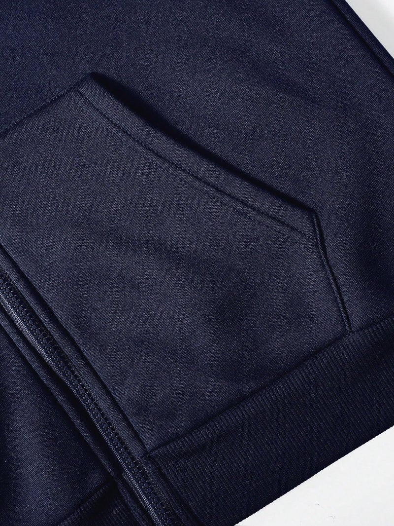 TOPLOT Men's Jacket | Stylish Outerwear Design | Comfortable Fit Wear | Functional Layering Style | Trendy Look Structure |Solid Jacket | Perfect for Casual & Outdoor Wear (5214_S_Navy) - Image 2