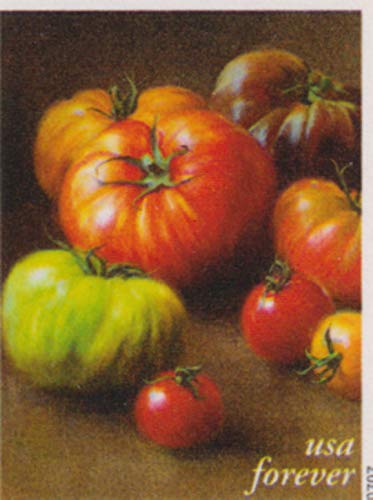 United States Postal Service USPS Fruits & Vegetables (Book of 20) (Plums, Cherry Tomatoes, Carrots, Lemons, Blueberries, Red and Green Grapes, Lettuce, Strawberries, Eggplants, Figs) Postage Forever Stamps 2020 Scott #5484-5493 - Image 2