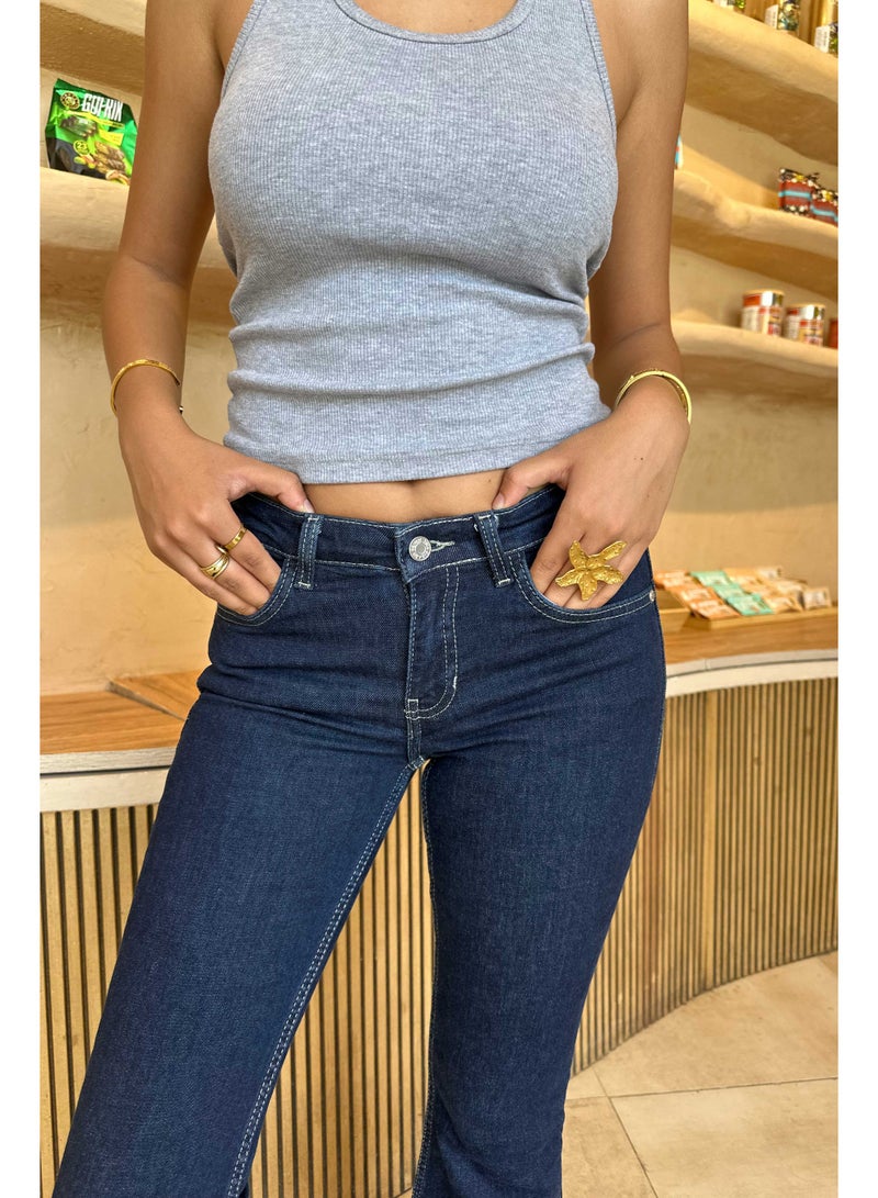 CIZARO Flare - Low-Waist Raw Denim Jeans  - Image 5