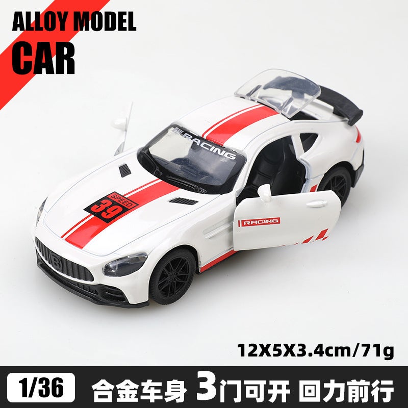 Bulk 1:36 Alloy Model Cars, Kids Pull Back Toy Vehicles, Boys Race Car Decor Gift[Bubble Bag] Ben GT racing edition White [Bubble Bag] Ben GT racing edition White 