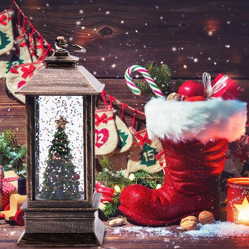 Outdoor Christmas Lanterns | Christmas Candle Lantern Decoration - Battery Operated Flameless Candle Lamp, Decorative Rainproof Hanging Lanterns - Image 5