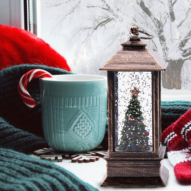 Outdoor Christmas Lanterns | Christmas Candle Lantern Decoration - Battery Operated Flameless Candle Lamp, Decorative Rainproof Hanging Lanterns - Image 2
