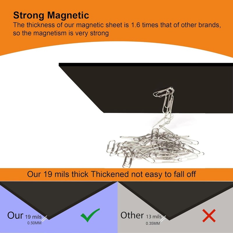 BFANGZ Magnetic Sheets with Adhesive Backing Flexible Strong Magnet Paper for Crafts Photos and Die Storage Easy to Cut (10, A4) - Image 3