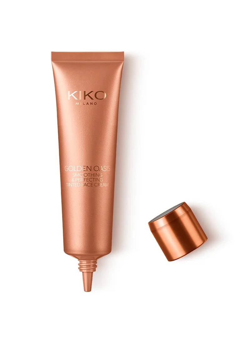 KIKO MILANO GOLDEN OASIS SMOOTHING & PERFECTING TINTED FACE CREAM - NEUTRAL PECAN
