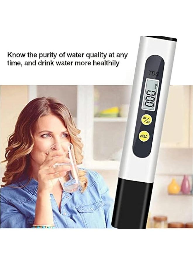 Generic TDS Meter Digital Water Quality Tester for RO-RODI System Drinking Water, Aquariums, Hydroponics, 0-9990 ppm Measuring Range, 1 ppm Increments, 2% Readout Accuracy（White）  - Image 5