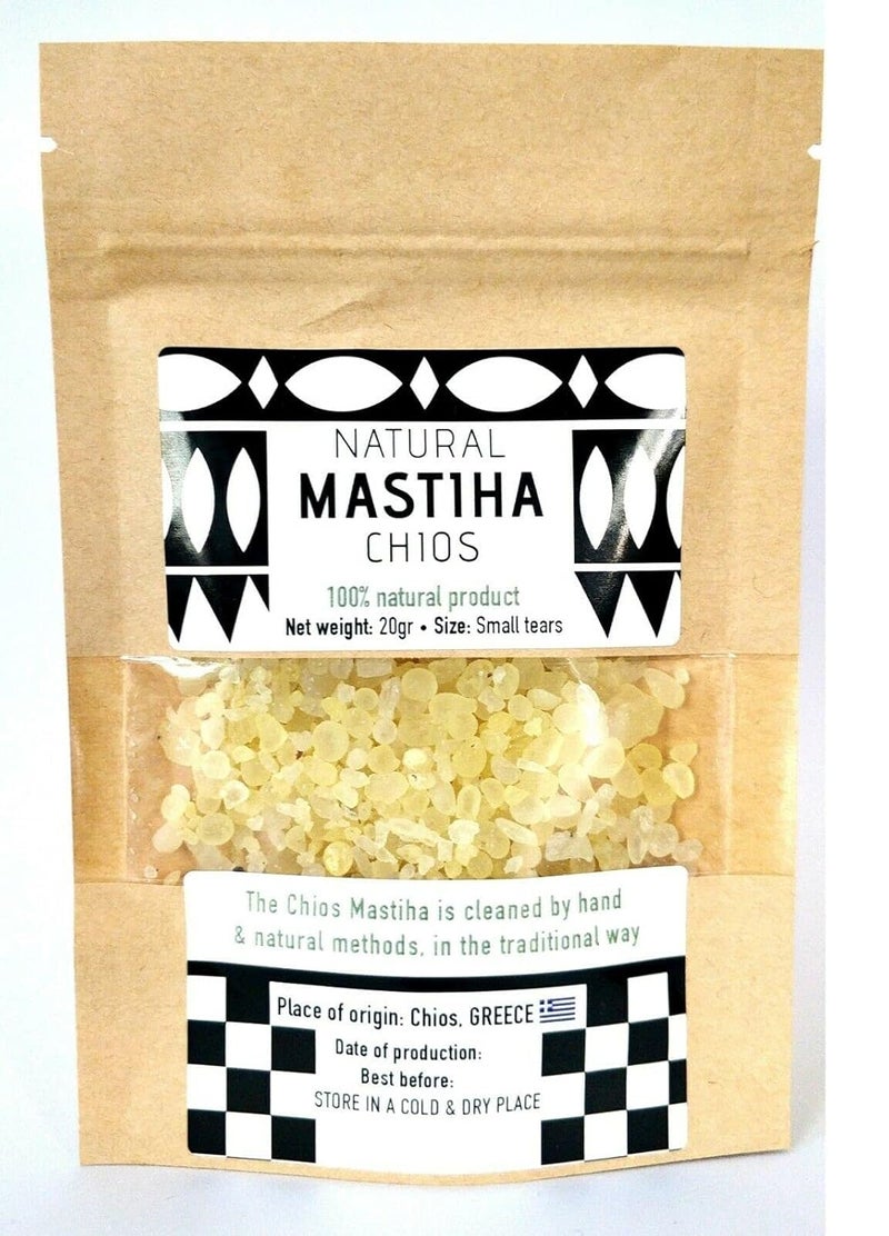 Chios Mastiha Tears Gum Greek 100% Natural Mastic Packs From Mastic Growers (20gr Small Tears) - Image 1