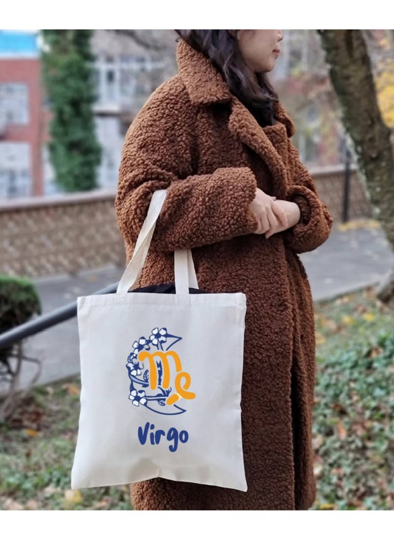 PRINTSHOP4ME - Zodiac Design Eco-Friendly Cotton Bag - Reusable Tote for Astrology Fans - Gift for Astrology Lovers - Perfect for Shopping and Grocery Bags - Tote Bags for Women - Image 1