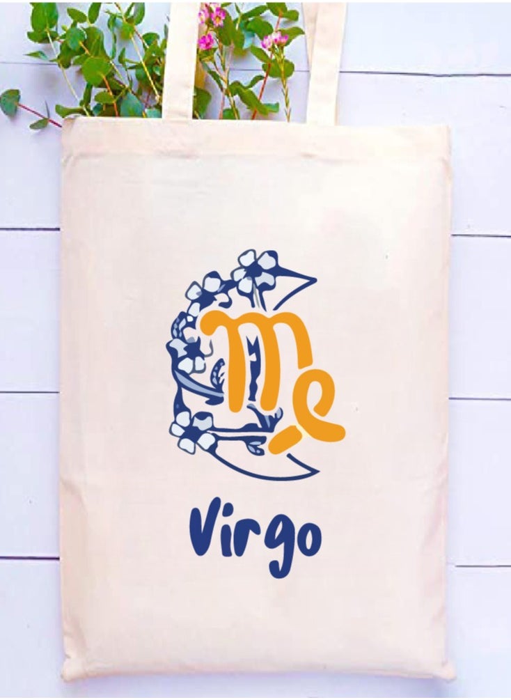 PRINTSHOP4ME - Zodiac Design Eco-Friendly Cotton Bag - Reusable Tote for Astrology Fans - Gift for Astrology Lovers - Perfect for Shopping and Grocery Bags - Tote Bags for Women - Image 1