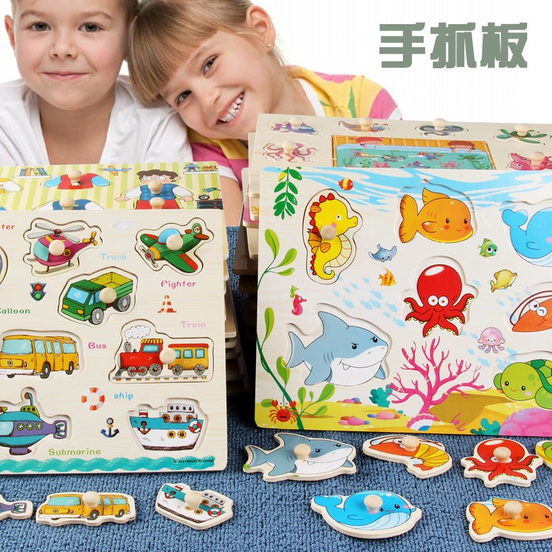 Wooden Puzzle Board for Kids Montessori Educational Toy - Image 2