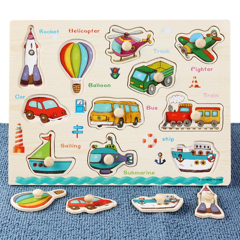 Wooden Puzzle Board for Kids Montessori Educational Toy - Image 3