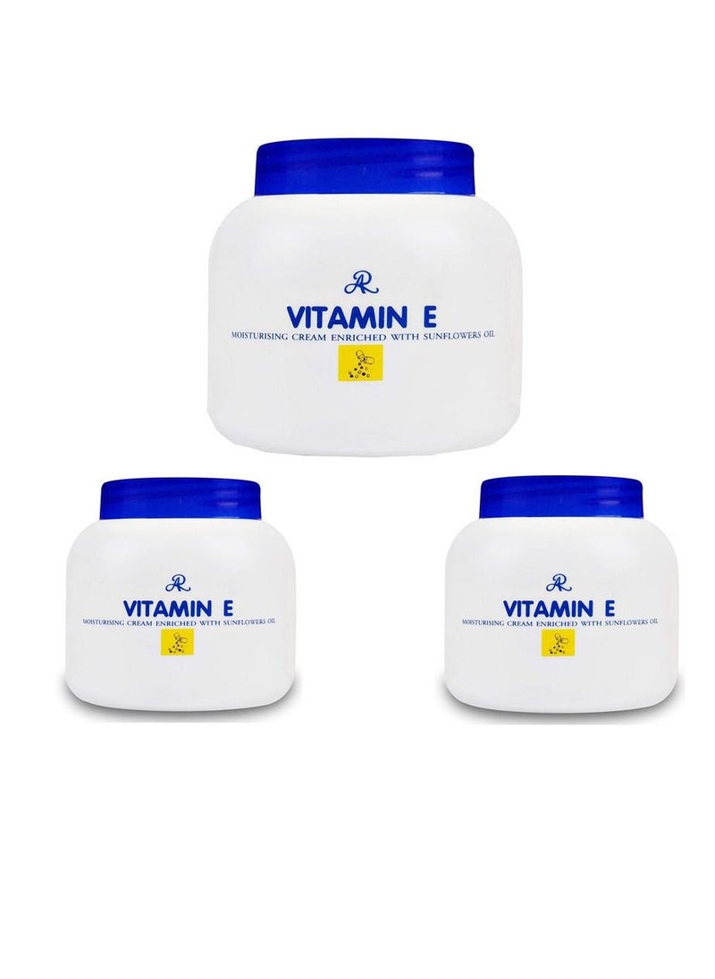 AR Vitamin E Moisturizing Cream Enriched with Sunflower Oil 3 Pieces, 200 gr  - Image 1
