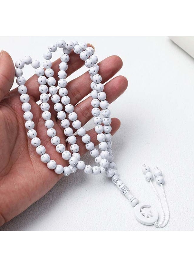 NIBEMINENT Prayer Beads Tesbiha 99 8mm Hand-beaded Arab Hand String Muslim Rosary Beads  - Image 2