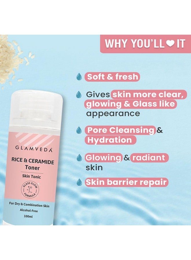 Glamveda Rice Water Tonic | Skin Barrier Building & Nourishing | Blemishes & Dark Spots | 100 ml - Image 3