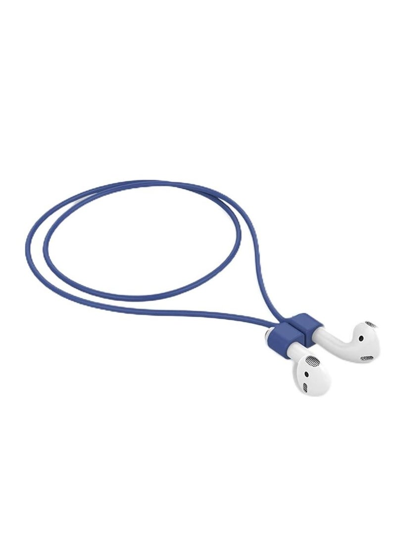Generic Colorful Magnetic Straps For AirPods Soft Silicone Lanyard Compatible With Airpods - Navy  - Image 2