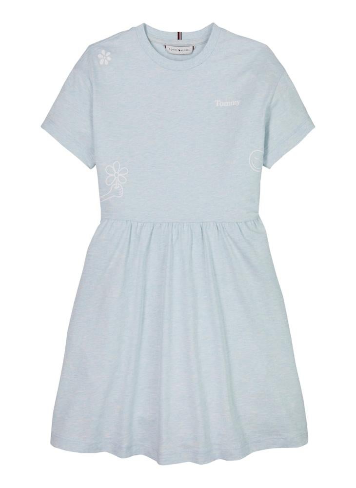 TOMMY HILFIGER Pale Blue T-Shirt Dress  - Image 4
