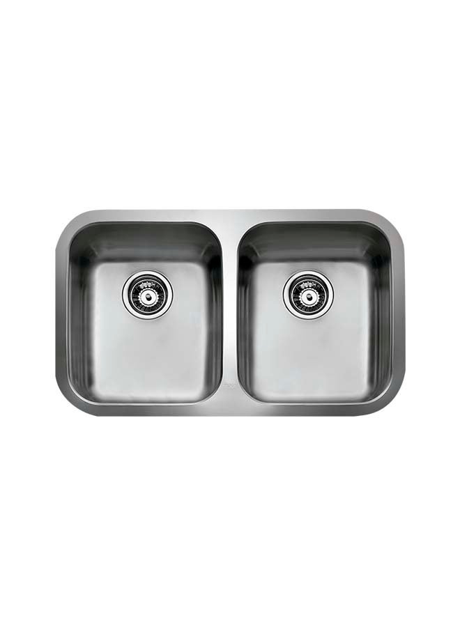 TEKA Be 2B 780 Undermount Stainless Steel Two Bowls Sink Silver 780x464x180mmmm - Image 1
