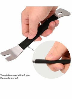 SYOSI Automotive Metal Pry Tool, Trim Removal Tool, Panel Clip Removal Tool, for Door Panel, Radio, Audio, Navigation, Car Trim Removal Tool  - Image 2