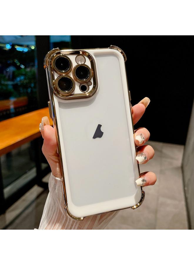 S-TOP Case For iPhone 15 Pro Dual-color Plating Space PC Hybrid TPU Phone Case - Image 1